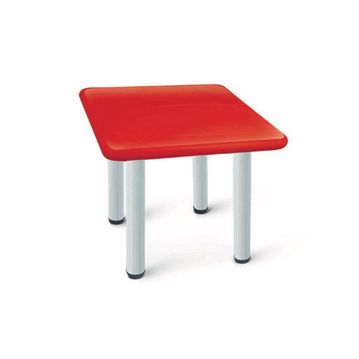 Ok Play Square Table, Smooth & Rounded Edges For Safety, Perfect For Home And School, Red, 2 to 4 Years