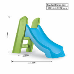 Ok Play Slide Ladder, Kids & Babies Slide, Garden And School Toy Home Slides Indoor & Outdoor Slider For Childrens,Blue & Parrot Green, 1 To 2 Years