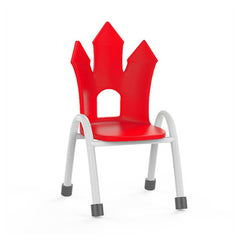 Ok Play Castle Chair, Study Chair, Sturdy And Durable Chair, , Plastic Chair, Perfect For Home, Creches And School, Red, 5 to 10 Years, Height 10 Inches