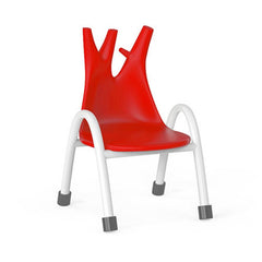 Ok Play Trunk Chair, Study Chair, Sturdy And Durable Chair, Plastic Chair, Perfect For Home, Creches And School, Red, 5 to 10 Years, Height 10 Inches