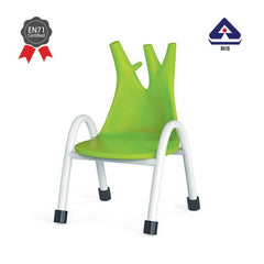 Ok Play Trunk Chair, Study Chair, Sturdy And Durable Chair, Plastic Chair, Perfect For Home, Creches And School, Green, 5 to 10 Years, Height 10 Inches