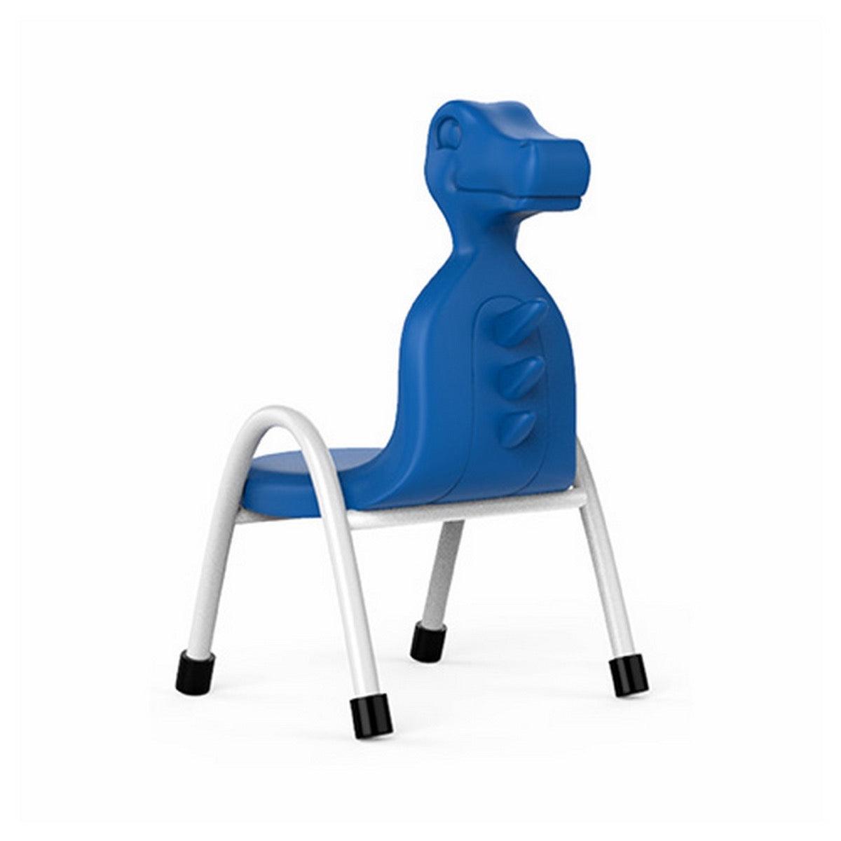 Ok Play Dino Chair, Study Chair, Sturdy And Durable Chair, Plastic Chair, Perfect For Home, Creches And School, Blue, 5 to 10 Years, Height 12 Inches