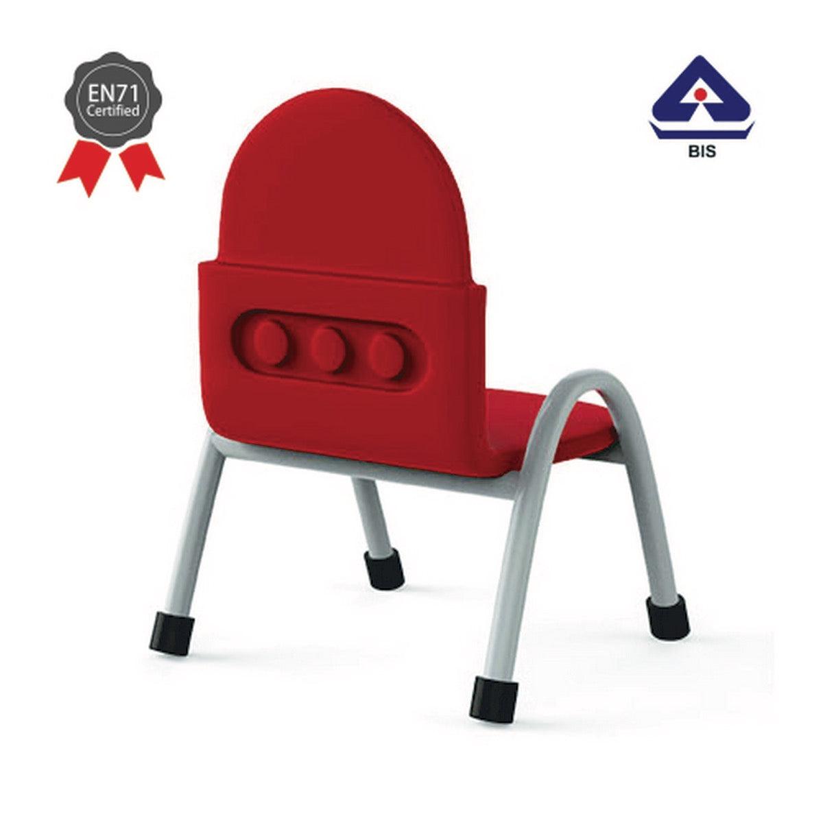 Ok Play Robo Chair, Study Chair, Sturdy And Durable Chair, Plastic Chair, Perfect For Home, Creches And School, Red, 5 to 10 Years, Height 14 Inches