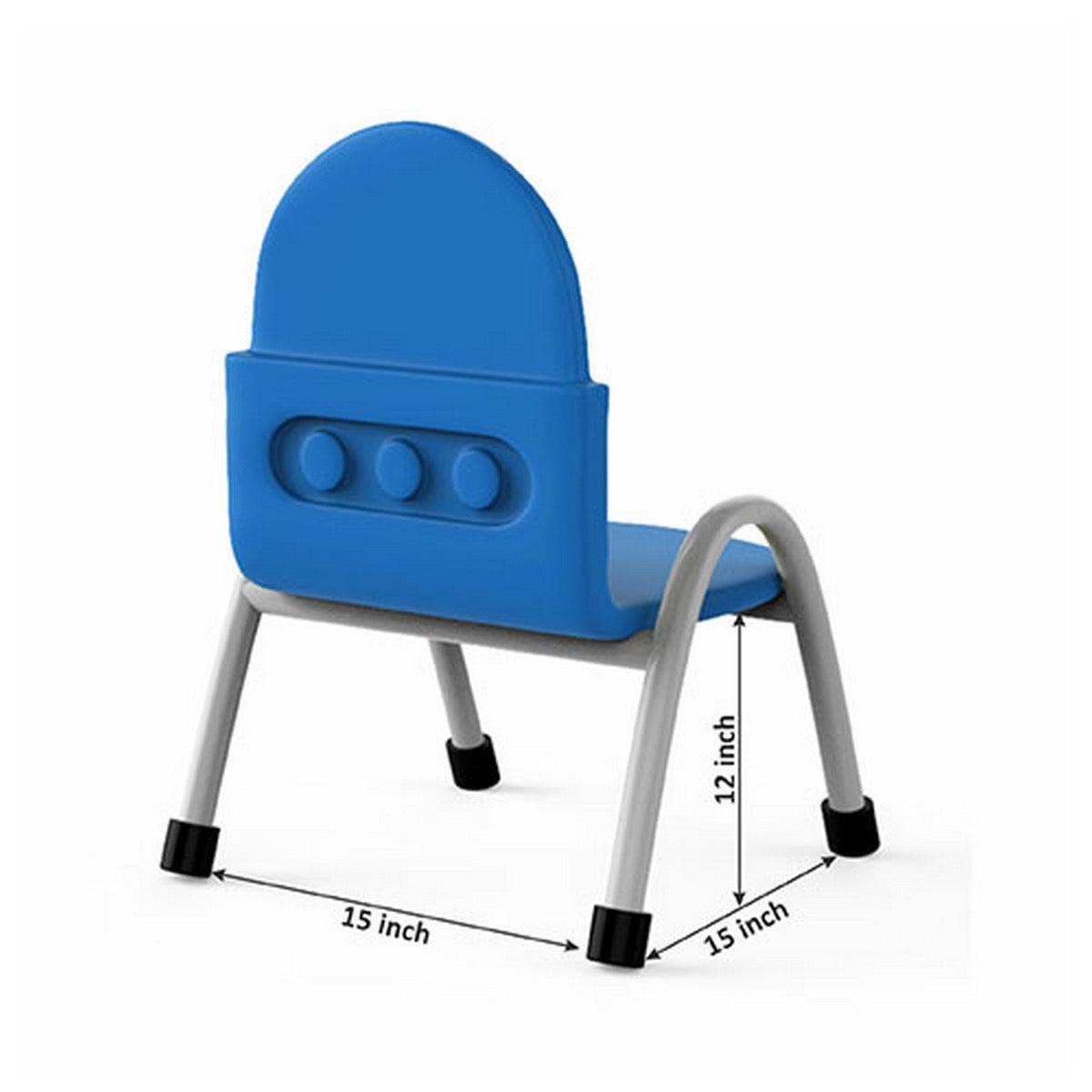 Ok Play Robo Chair, Study Chair, Sturdy And Durable Chair, Plastic Chair, Perfect For Home, Creches And School, Blue, 5 to 10 Years, Height 12 Inches