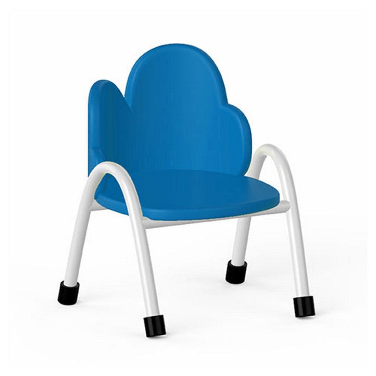 Ok Play Cloud Chair, Study Chair, Sturdy And Durable Chair, Plastic Chair, Perfect For Home, Creches And School, Blue, 5 to 10 Years, Height 14 Inches