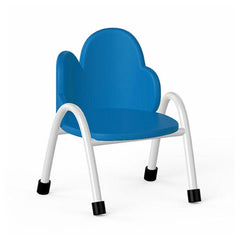 Ok Play Cloud Chair, Study Chair, Sturdy And Durable Chair, Plastic Chair, Perfect For Home, Creches And School, Blue, 5 to 10 Years, Height 14 Inches