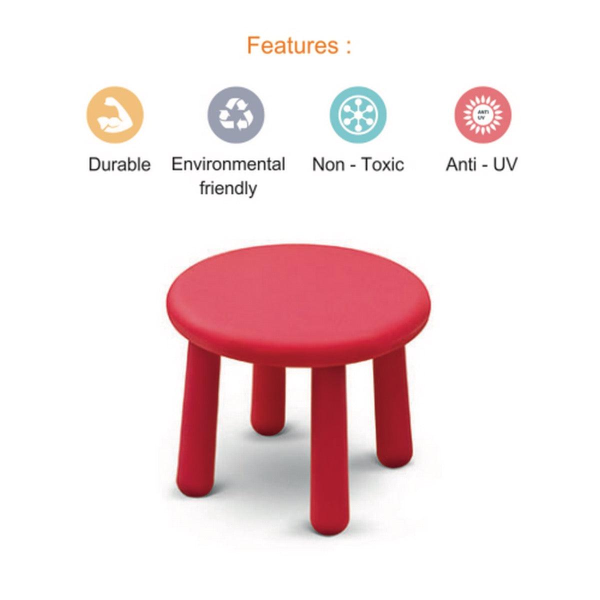Ok Play Hobo Baby Stool, With Detachable Legs For Kids, Perfect For Home And School, Red, 2 to 4 Years