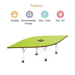 Ok Play Leaf Table, Activity Table, Castle Chair, Perfect For Home, Creches And School, Parrot Green, 2 to 4 Years