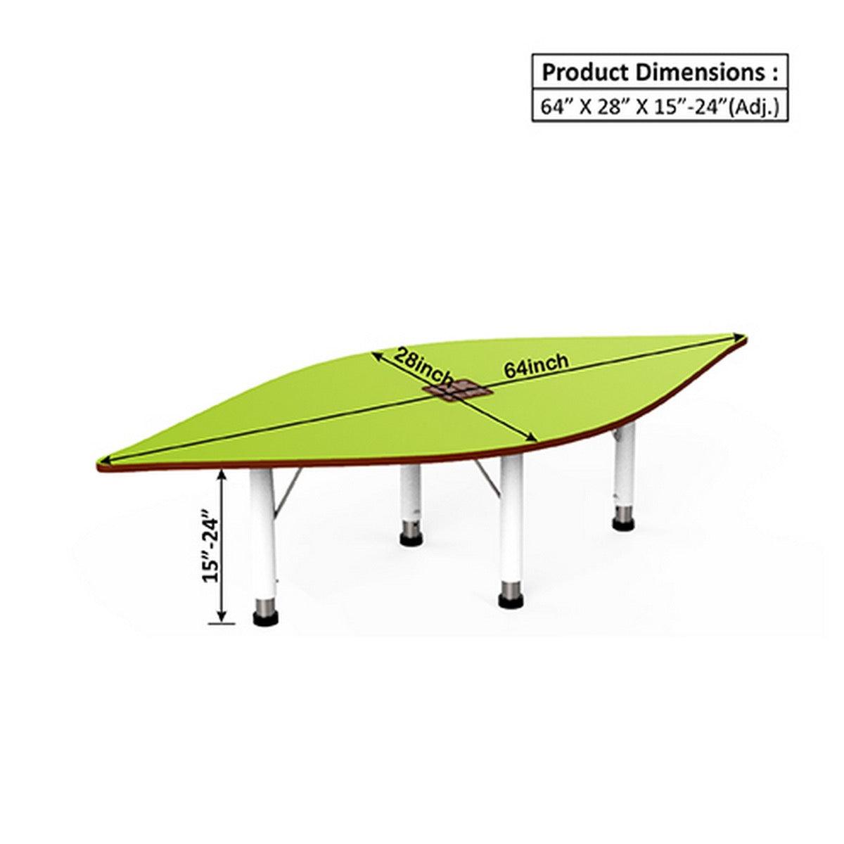 Ok Play Leaf Table, Activity Table, Castle Chair, Perfect For Home, Creches And School, Parrot Green, 2 to 4 Years
