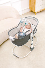 Mastela 6 In 1 Multi-Function Rocker & Bassinet Grey - For Ages 0-3 Years