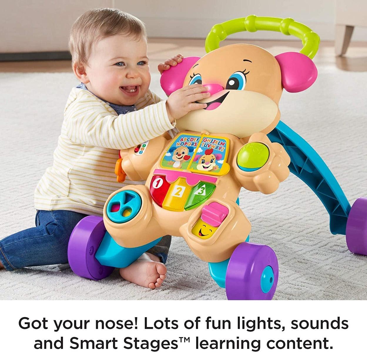 Fisher Price Laugh and Learn Smart Stages Learn with Sis Walker, Colourful Musical Walker