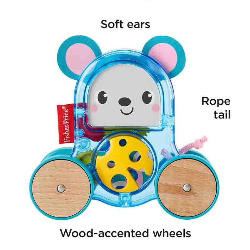 Fisher Price Rollin' Surprise Mouse, Push-Along Toy Vehicle For Baby