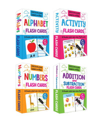 Dreamland Flash Cards Pack- Alphabet, Numbers, Addition and Subtraction, Activity, 120 Flash Cards with Free Pen - An Early Learning Book For Kids (English)