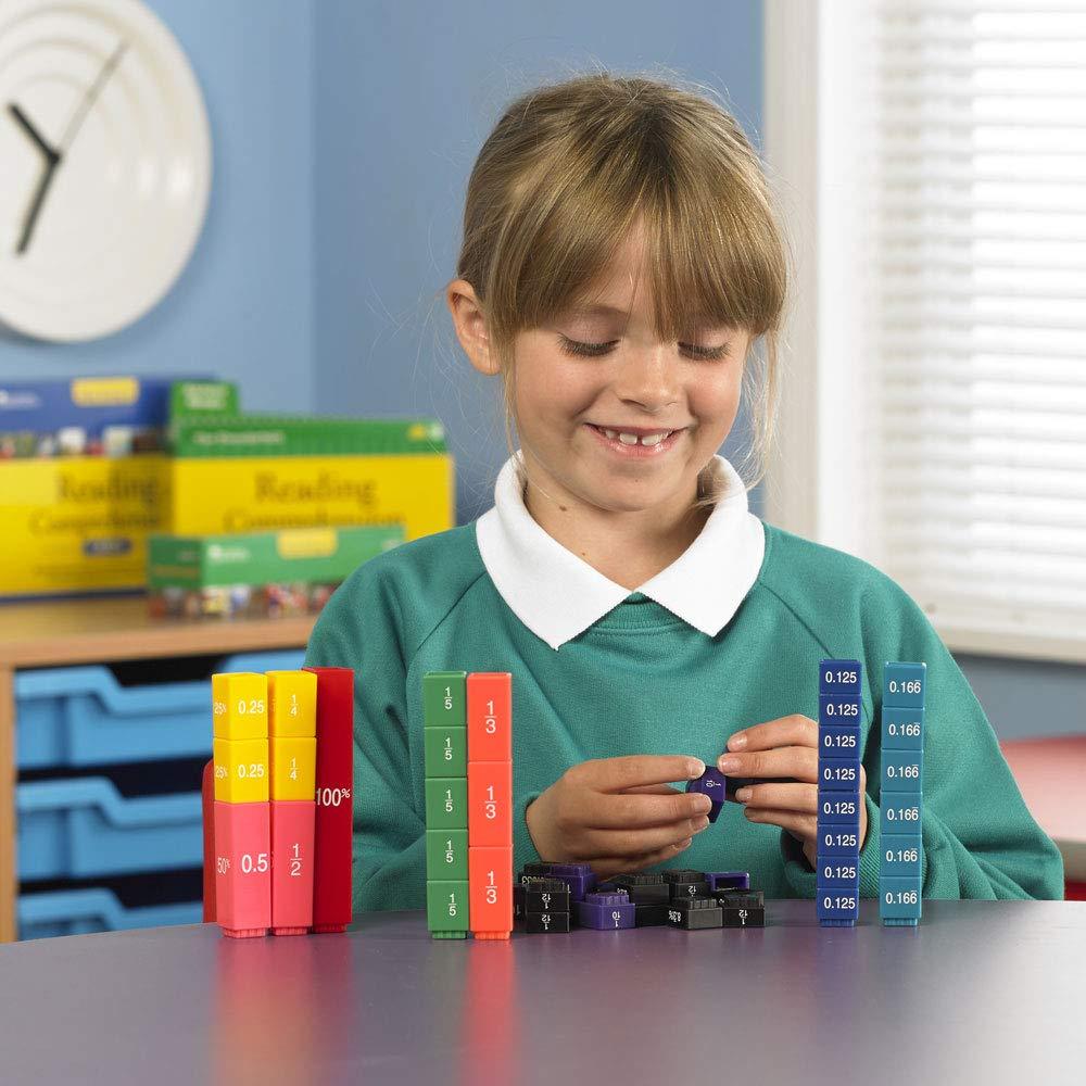 Learning Resources Fraction Tower Equivalency Cubes Multicolor