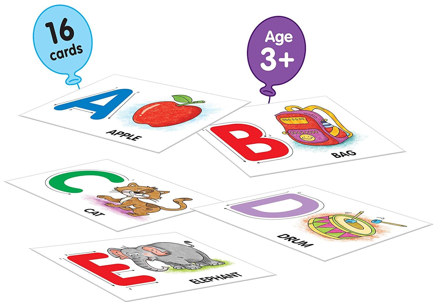 Frank Alphabet Capital Tracing ‚Äö√Ñ√¨ 16 Double-Sided Cards for Ages 3 & Above