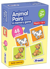 Frank Animal Pairs A Memory Game ‚Äö√Ñ√¨ 48 Cards, Early Learner Matching Picture Card Game with Animal Images for Ages 3 & Above