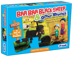 Frank Baa Baa Black Sheep & Other Rhymes Puzzle - A Set of 4 Jigsaw Puzzles for 3 Year Old Kids and Above