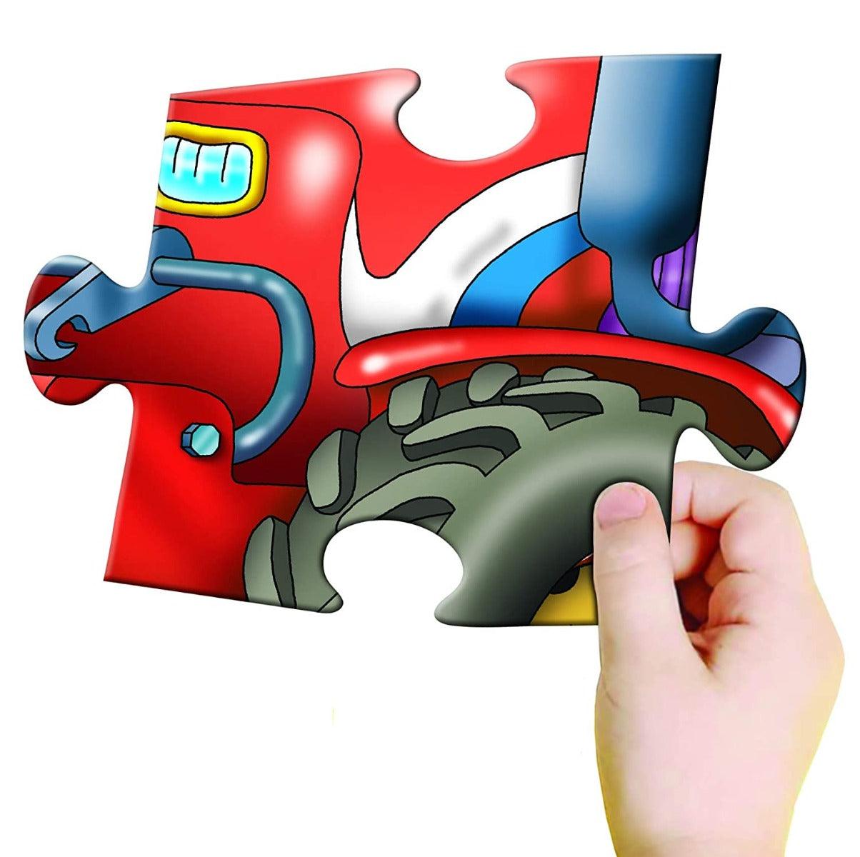 Frank Bulldozer Shaped Floor Puzzle - 15 Pieces