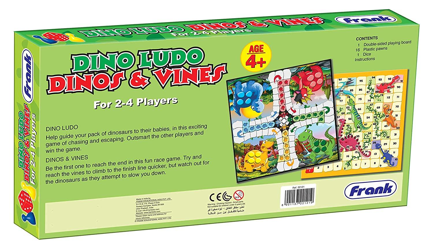 Frank Dino Ludo Dinos & Vines Board Game for 4 Year Old Kids and Above