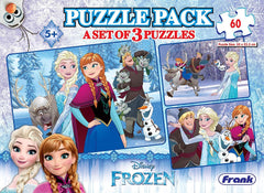 Frank Disney Frozen - A Set of 3 Puzzles - (60 pcs)