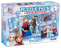 Frank Disney Frozen - A Set of 3 Puzzles - (60 pcs)