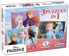 Frank Disney Frozen II 3 Puzzles in 1 Jigsaw Puzzle (48 Pcs)