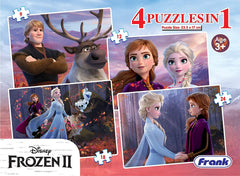 Frank Disney Frozen II 4 Puzzles in 1 Jigsaw Puzzle