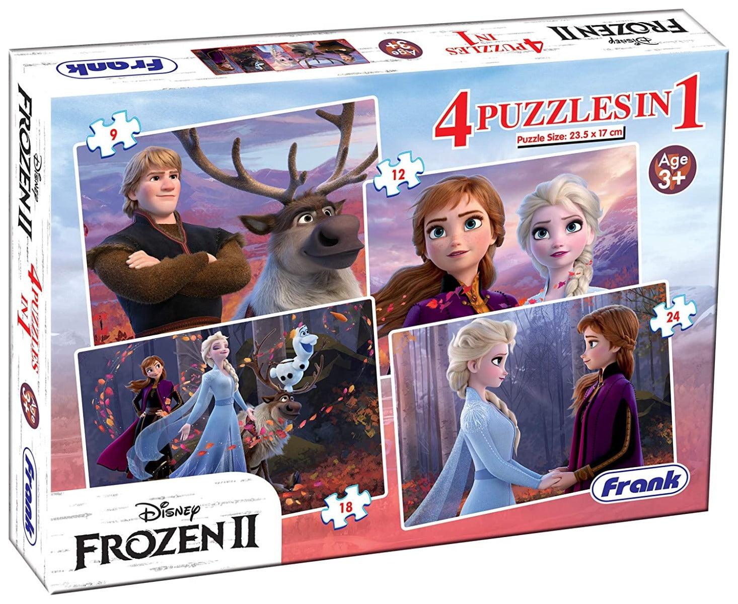 Frank Disney Frozen II 4 Puzzles in 1 Jigsaw Puzzle