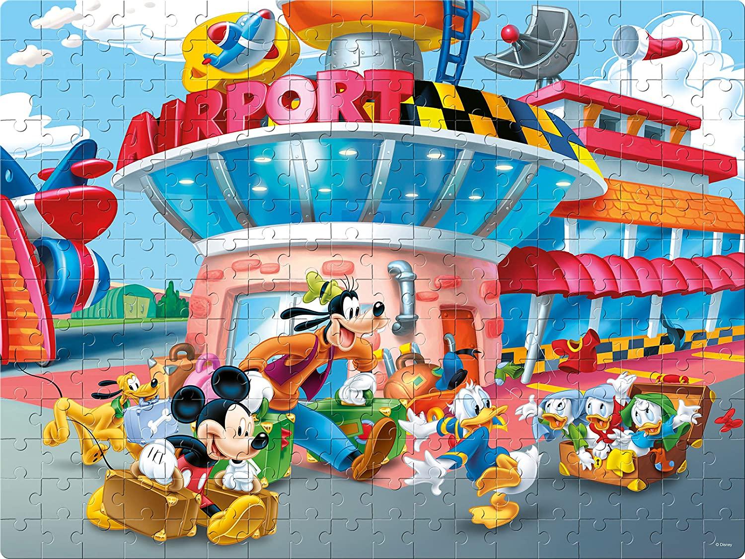 Frank Disney Mickey Mouse - At The Airport 250 Pieces Jigsaw Puzzle for 8 Year Old Kids and Above