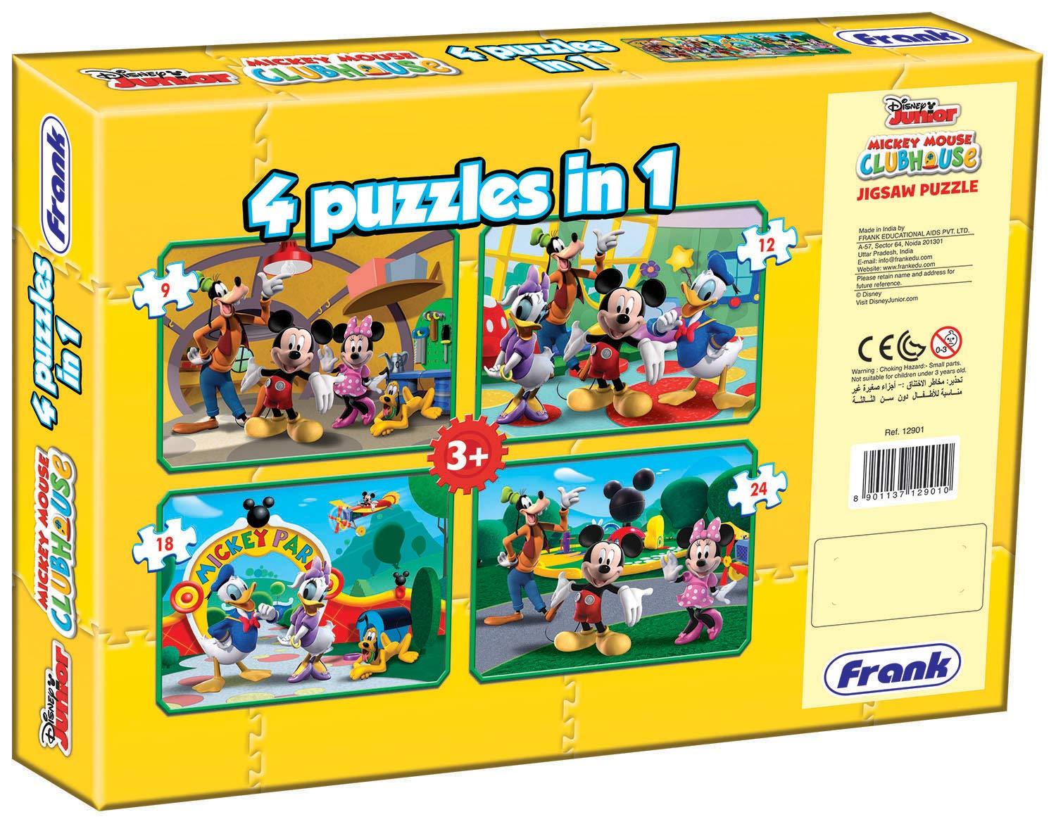 Frank Disney Mickey Mouse Clubhouse 4 in 1 Jigsaw Puzzles