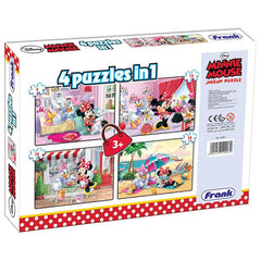Frank Disney Minnie Mouse 4 in 1 Puzzle - A Set of 4 Jigsaw Puzzles