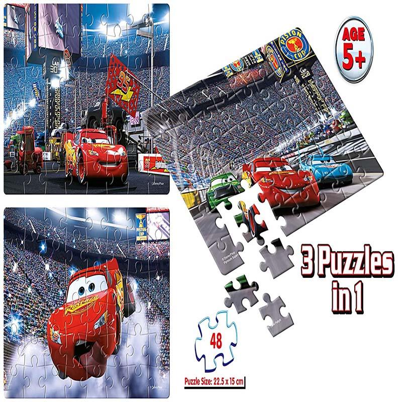 Frank Disney Pixar Cars 3 Puzzles in 1 - A Set of 3 Jigsaw Puzzles