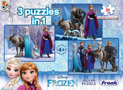 Frank Disney's Frozen 3 in 1 Puzzle For 4 Year Old Kids And Above