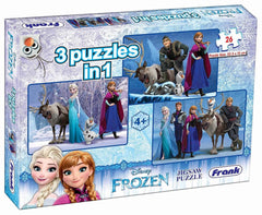 Frank Disney's Frozen 3 in 1 Puzzle For 4 Year Old Kids And Above