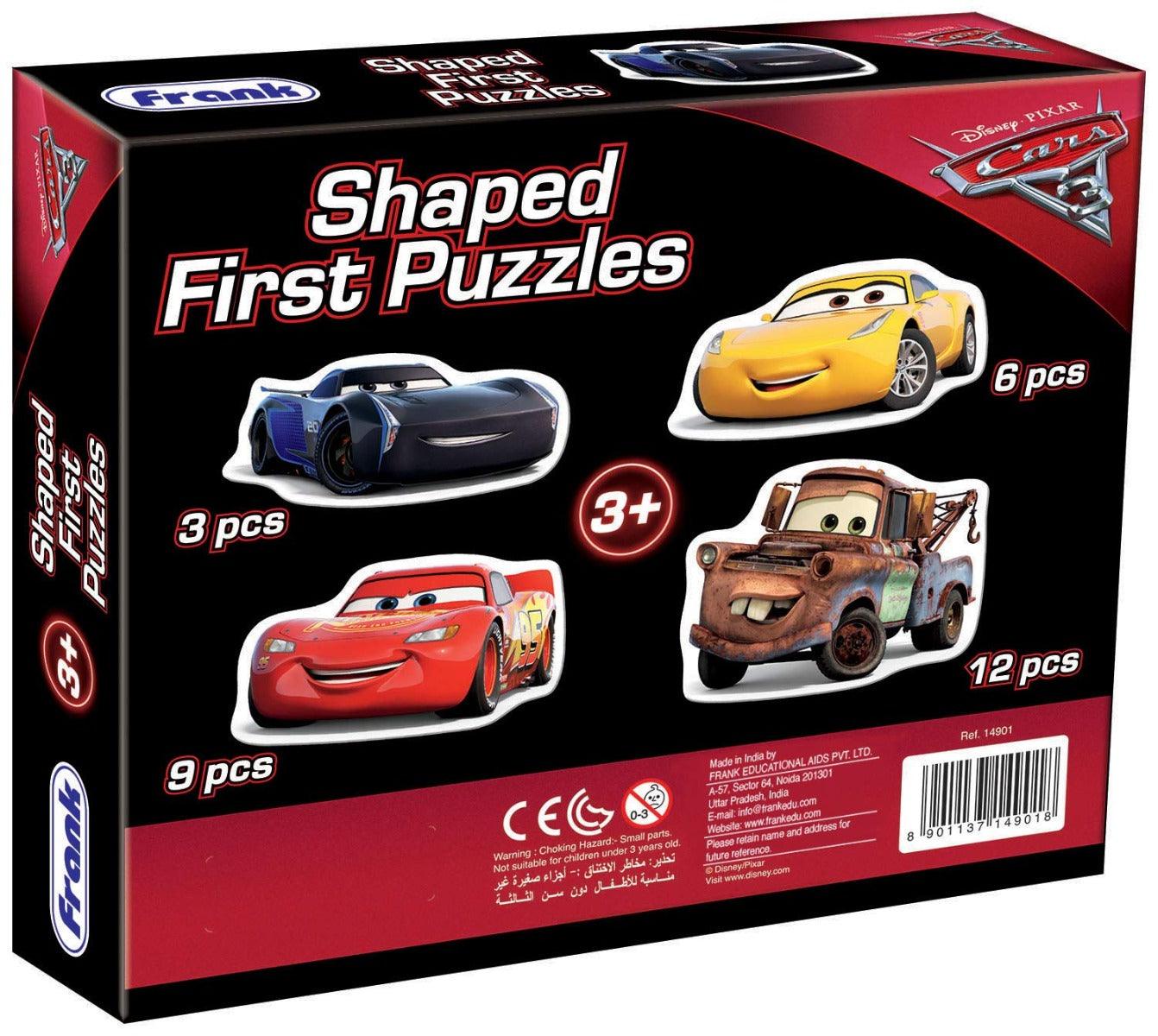 Frank Disney Shaped First Puzzles Cars 3 Jigsaw Puzzles- 3,6,9,12 Pcs