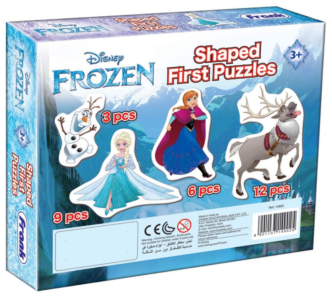 Frank Disney Shaped First Puzzles Frozen Jigsaw Puzzles- 3,6,9,12 pcs