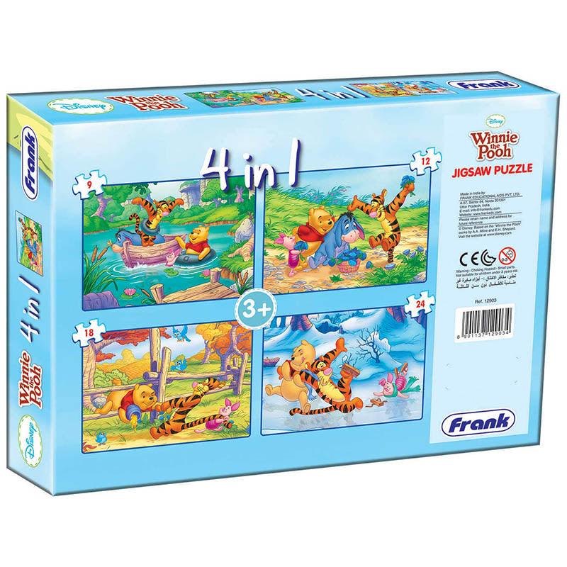 Frank Disney Winnie The Pooh 4 in 1 Puzzles