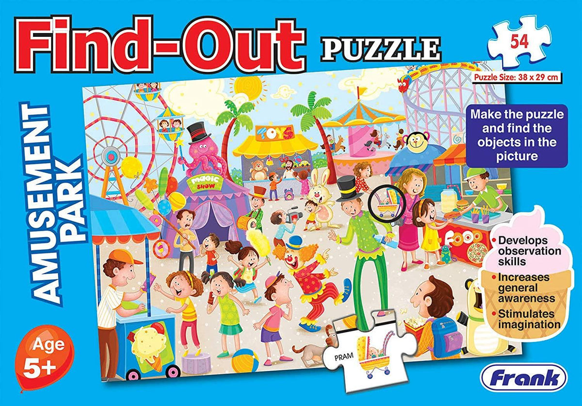 Frank Find Out - Amusement Park 54 Pieces Jigsaw Puzzle for Age 5 Years and Above