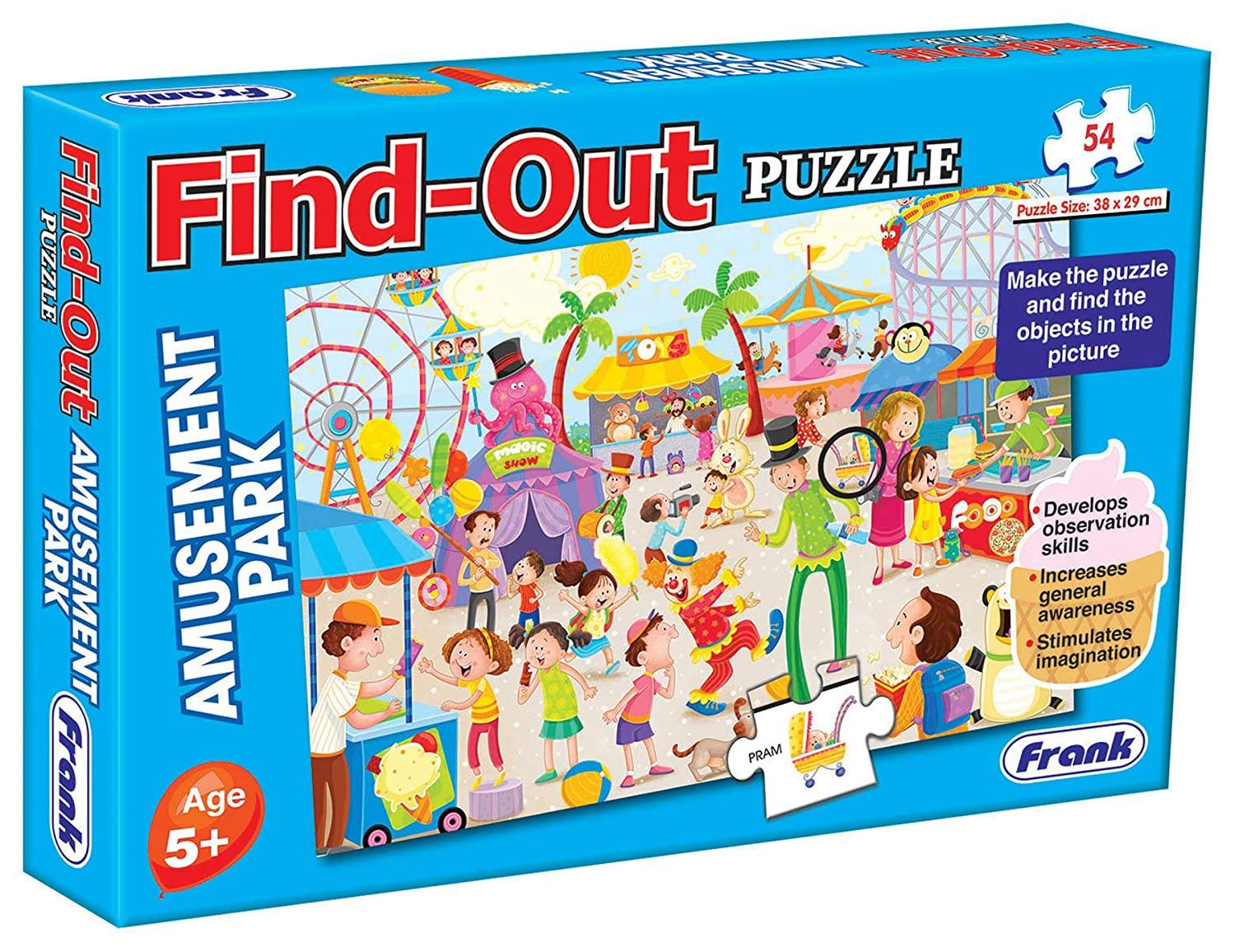 Frank Find Out - Amusement Park 54 Pieces Jigsaw Puzzle for Age 5 Years and Above