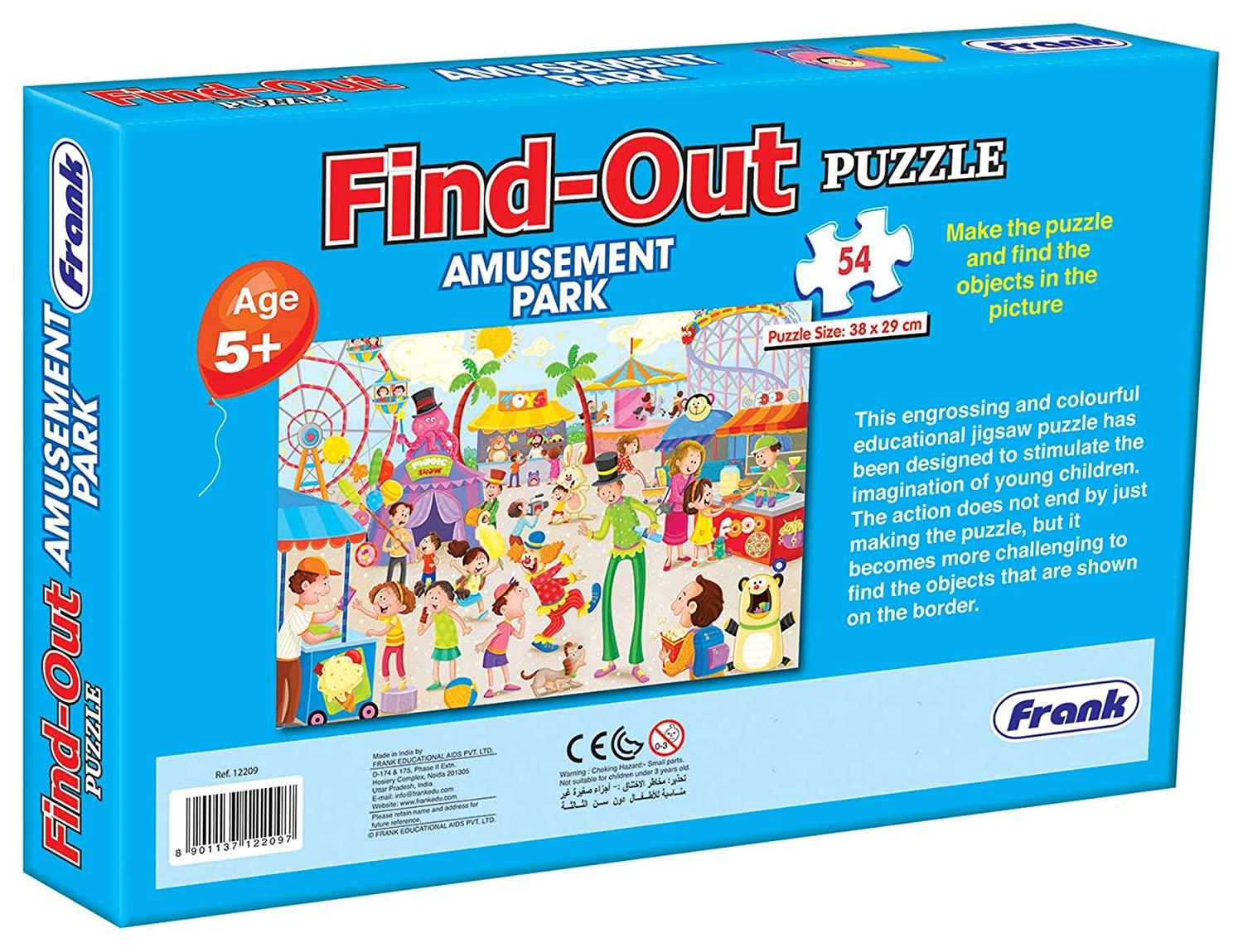 Frank Find Out - Amusement Park 54 Pieces Jigsaw Puzzle for Age 5 Years and Above