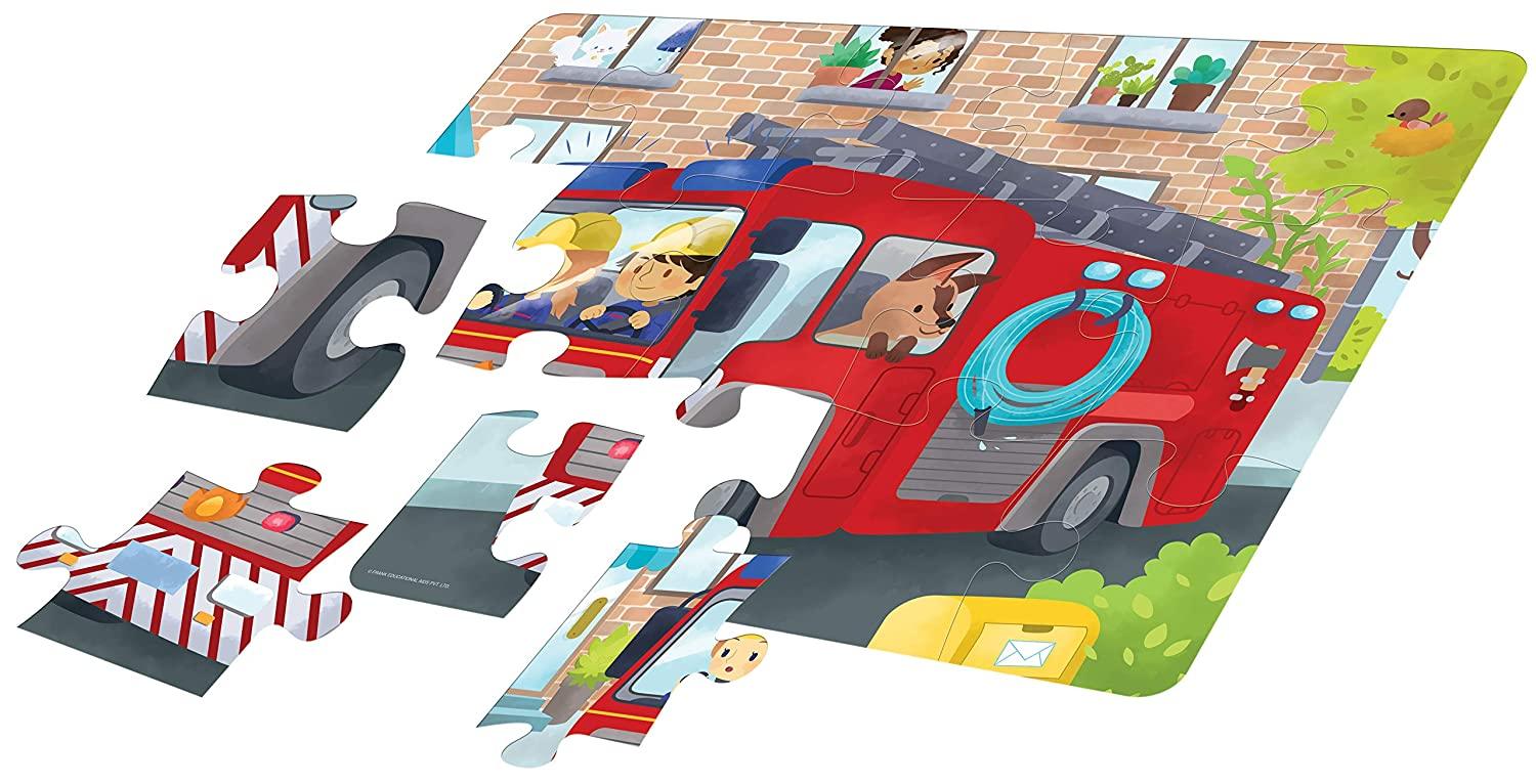 Frank Fire Engine 15 Pieces Floor Puzzle for 3 Year Old Kids and Above