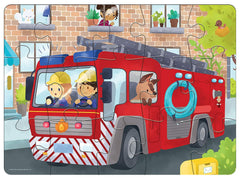 Frank Fire Engine 15 Pieces Floor Puzzle for 3 Year Old Kids and Above