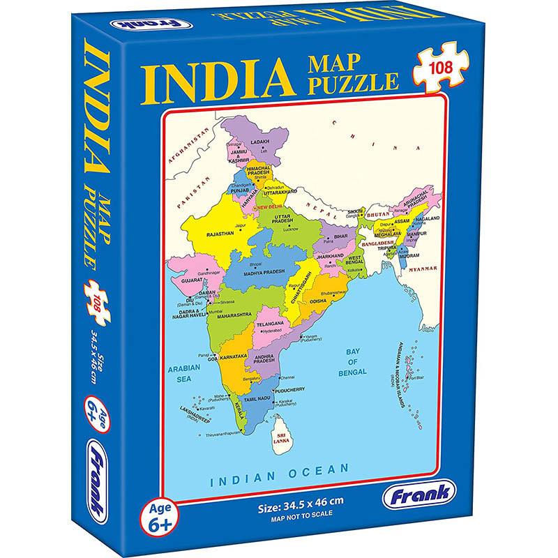 Frank India Map Puzzle ‚Äö√Ñ√¨ (108 Pieces)