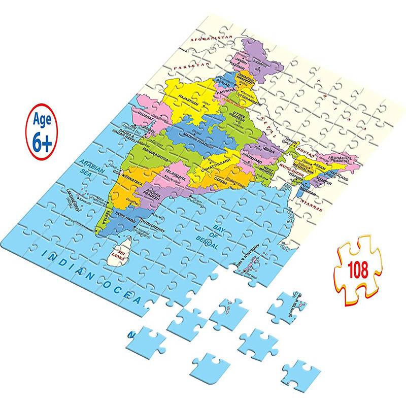 Frank India Map Puzzle ‚Äö√Ñ√¨ (108 Pieces)