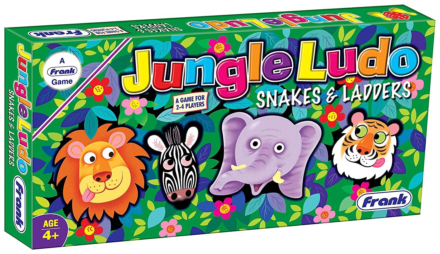 Frank Jungle Ludo And Snakes & Ladders Board Game For 4 Year Old Kids And Above