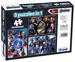 Frank Marvel Avengers - Endgame 3 Puzzles in 1 - A Set of 3 48 Pc Jigsaw Puzzles for 5 Year Old Kids and Above