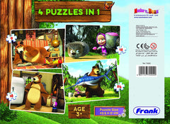 Frank Masha And The Bear 4 In 1 Puzzle For 3 Year Old Kids And Above