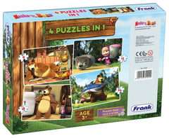 Frank Masha And The Bear 4 In 1 Puzzle For 3 Year Old Kids And Above