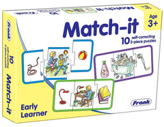 Frank Match-It - Early Learner 10 Self-correcting 3-Piece Puzzles