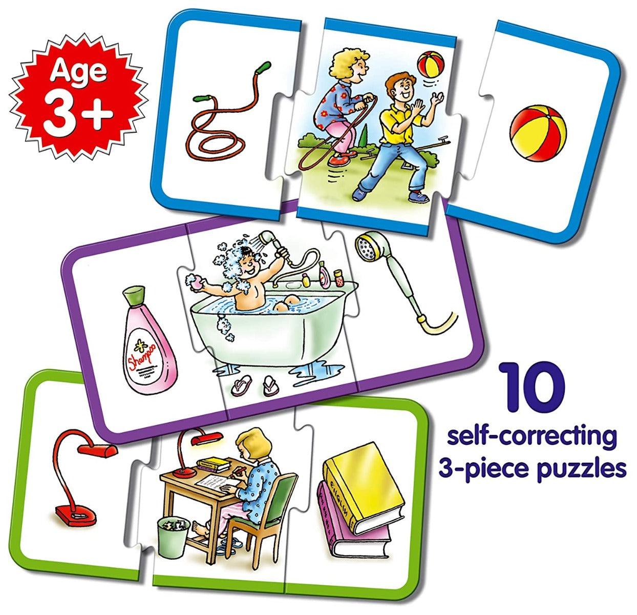 Frank Match-It - Early Learner 10 Self-correcting 3-Piece Puzzles